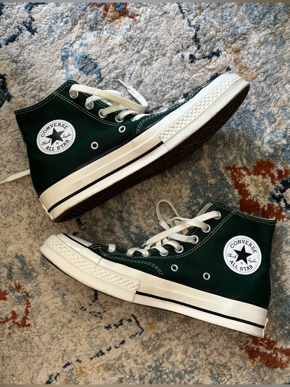 Custom Forest green Chuck 70s Converse High Top Chuck Taylor All Star Sneakers
